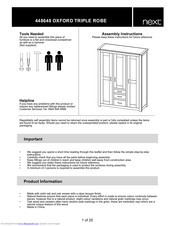 Next Oxford Triple Robe Assembly Instructions Manual Pdf Download