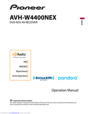 Pioneer AVH-W4400NEX Manuals | ManualsLib