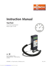 Busch Vactest Instruction Manual Pdf Download Manualslib