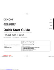 Denon AVR-S540BT Manuals | ManualsLib