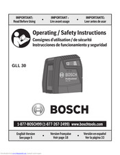 Bosch Gll 30 Manuals