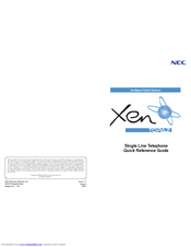 Nec Single Line Telephone Manuals | ManualsLib