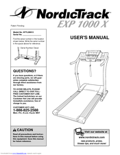 Nordictrack EXP 1000 X Manuals | ManualsLib