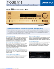 Onkyo TX-SR501 Manuals | ManualsLib