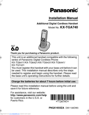 Panasonic KX-TGA740 Manuals | ManualsLib