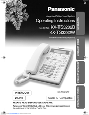 Panasonic kx-ts3282bxw user manual pdf