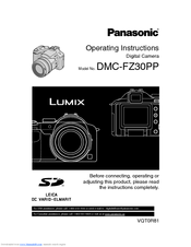 Panasonic Lumix DMC-FZ30 Manuals | ManualsLib