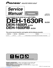 Pioneer Deh 1600 Service Manual