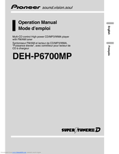 Pioneer Deh P6700mp Manuals Manualslib