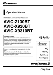 Pioneer AVIC-Z130BT Manuals | ManualsLib