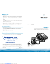 Plantronics CS70N Manuals | ManualsLib