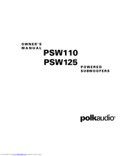 Polk audio PSW125 Manuals | ManualsLib