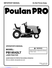 Poulan pro PB18542LT Manuals | ManualsLib