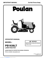 Poulan pro PB1638LT Manuals | ManualsLib