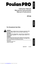 Poulan pro PP125 Manuals | ManualsLib