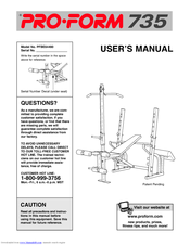 Proform 735 Manuals | ManualsLib