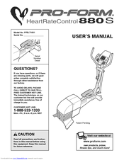 Proform 880s Elliptical Manuals | ManualsLib