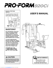 Proform 920S Exercise Bike / Proform 920s Ekg English Manual : Download