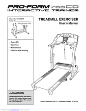 Proform 765cd Treadmill Manuals | ManualsLib