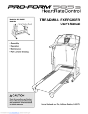 Proform 585 treadmill manual sale