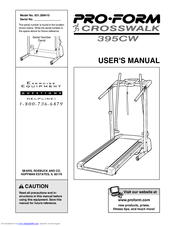 Proform Crosswalk 395CW 831.299410 Manuals | ManualsLib