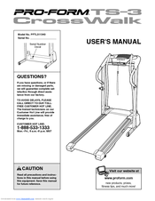 Proform CROSSWALK TS-3 Manuals | ManualsLib