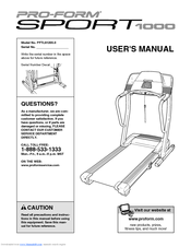 Proform SPORT 1000 Manuals | ManualsLib