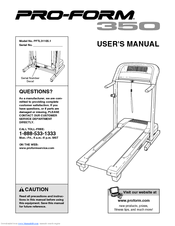 Proform 350 Treadmill Manuals | ManualsLib