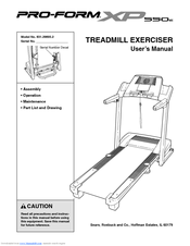 Proform xp 550e treadmill user manual pdf