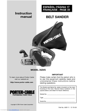 Porter Cable 352vs Belt Sander Belt Replacement Youtube