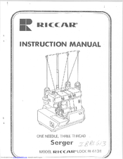 Riccar Lock RL613E Manuals | ManualsLib