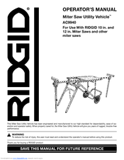 Ridgid Miter Saw Stand Ac9940 Ereplacementparts Com