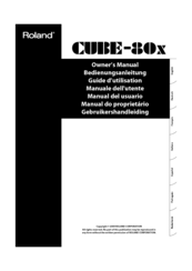 Roland CUBE-80X Manuals | ManualsLib
