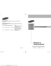 Samsung LN-T3732H Manuals | ManualsLib