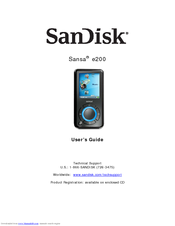 Sandisk Sansa e200 Series Manuals | ManualsLib