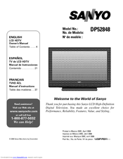 Sanyo DP52848 - 52" LCD TV Manuals | ManualsLib
