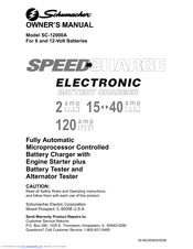 Schumacher SC-12000A SpeedCharge Manuals | ManualsLib