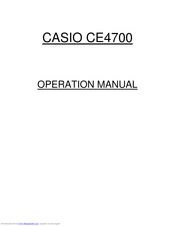 Casio CE-4700 Manuals