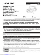Alpine X209-WRA-ORSXM Manuals | ManualsLib