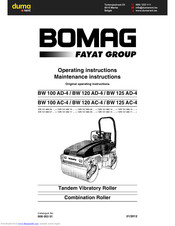 Bomag Bw 100 Ad 4 Operating Instructions Manual Pdf Download