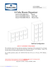 Member S Mark 8 Cube Room Organizer Manuals