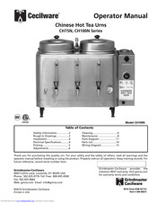 Cecilware Ch100n Series Operator S Manual Pdf Download