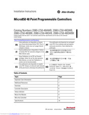 Allen-bradley 2080-LC50-48QWB Manuals