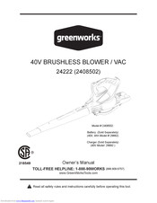 Greenworks 24222 Manuals | ManualsLib