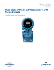 Emerson MICRO MOTION 2700 Manuals | ManualsLib