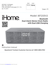 Ihome iBT233V2 Manuals