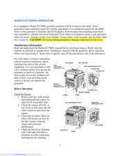 Honda Eu7000is Manuals | ManualsLib