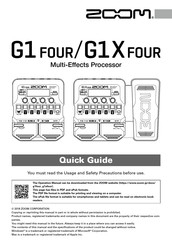 Zoom G1 Four Manuals