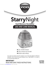 Vicks V3700 series Manuals