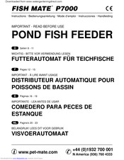 Pet mate FISH MATE P7000 Manuals 